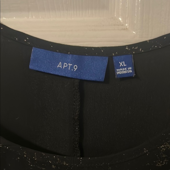 Apt. 9 Black Camisole Top with Shimmery Finish - Picture 2 of 2